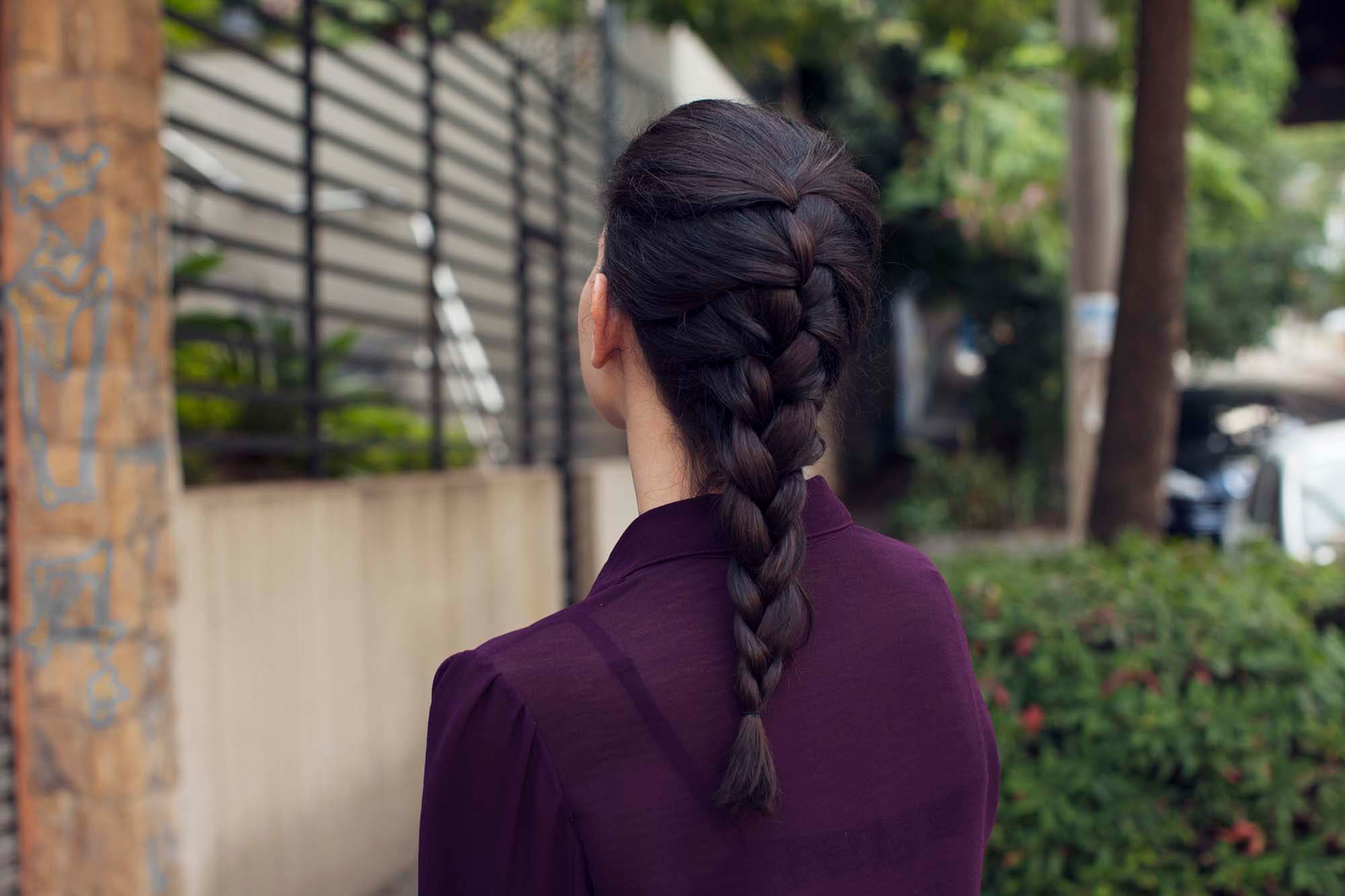 How to French Braid Your Hair StepbyStep Photo Tutorial  POPSUGAR Beauty