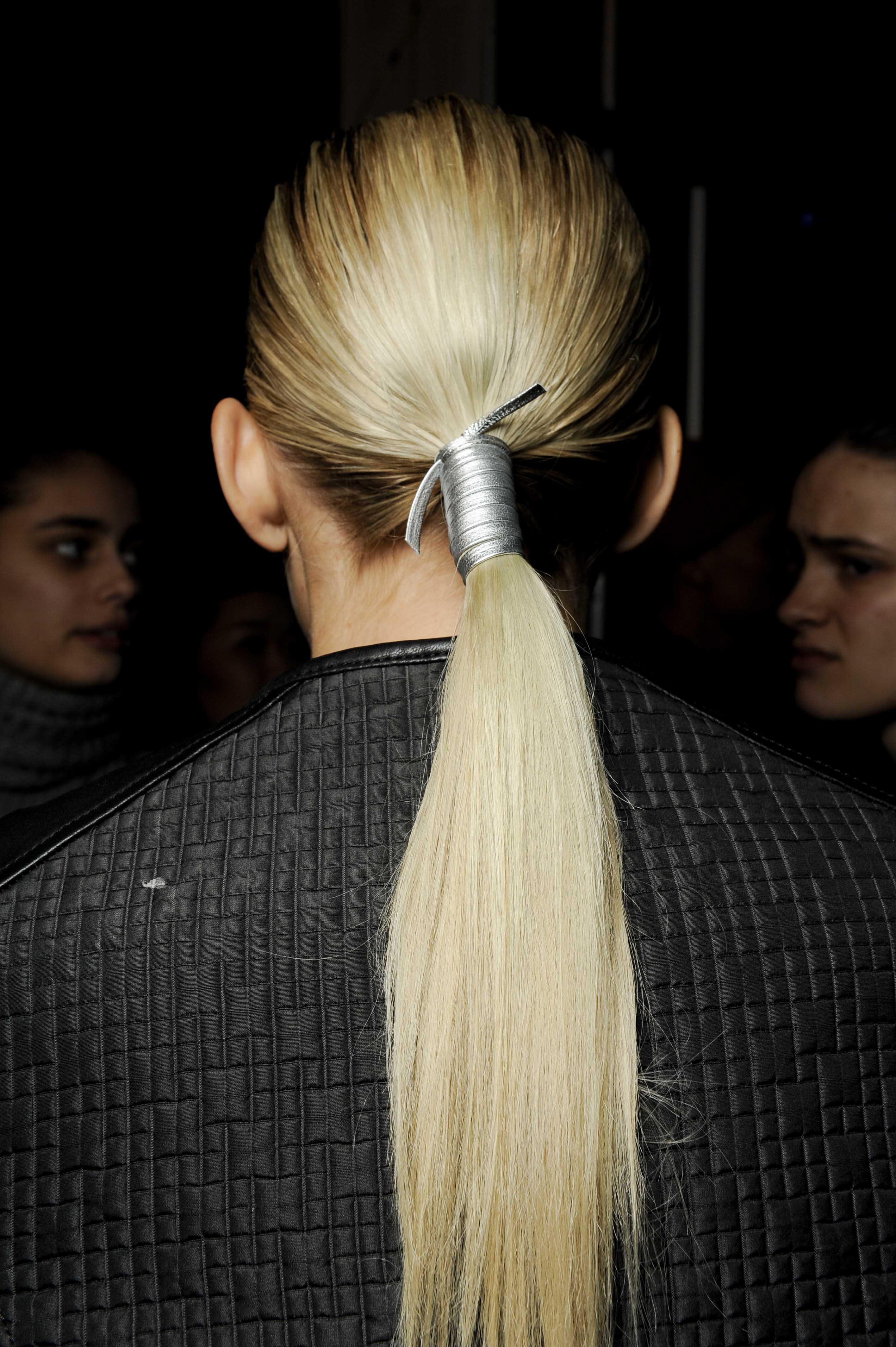 Image of Sleek ponytail hairstyle for Thanksgiving