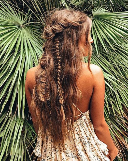 hippie flowers in hair